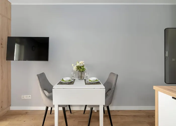 Jasny & Elegancki Apartament Typu Studio Z Tarasem By Noclegi Renters